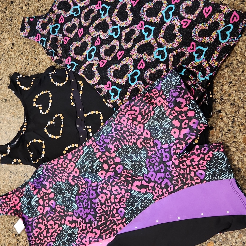 SET of 4 Gymnastics Short Tanks Size 8/10